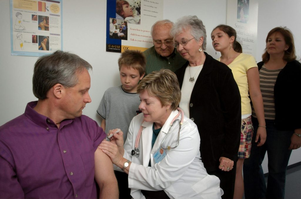 Vaccination dans un cabinet médical
